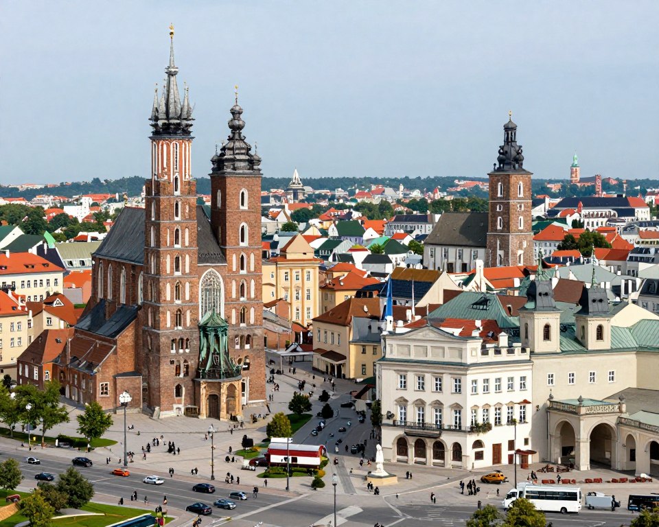 Krakau Altstadt Panorama