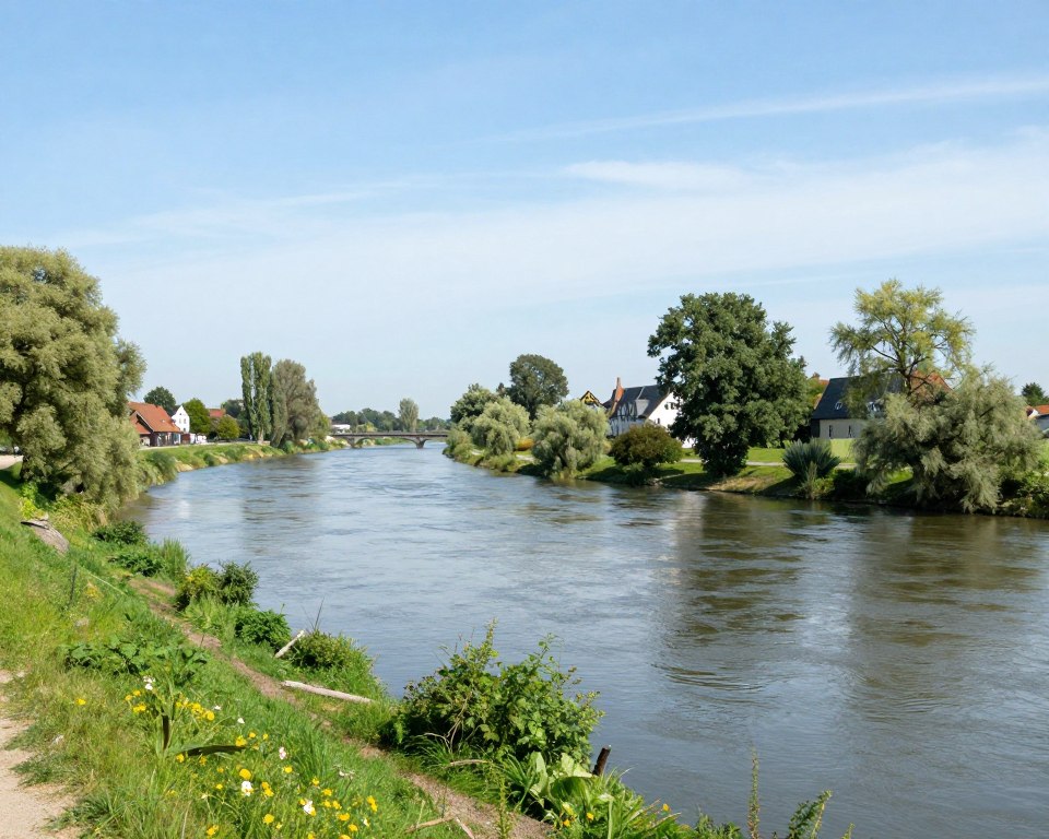 Maas und Sambre Flusslandschaft in Namur
