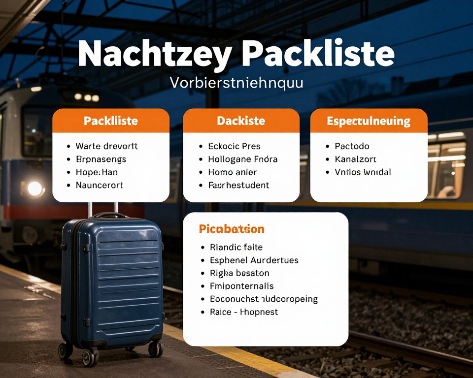 Nachtzug Packliste Vorbereitung