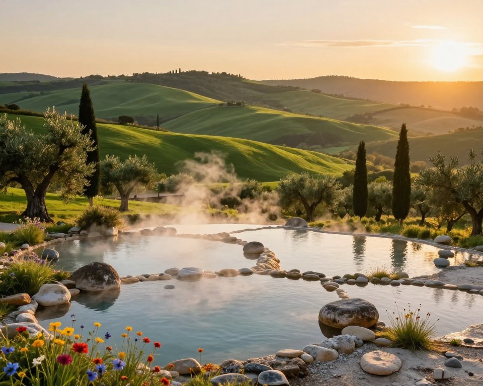 Natürliche Thermalquellen in der Toskana