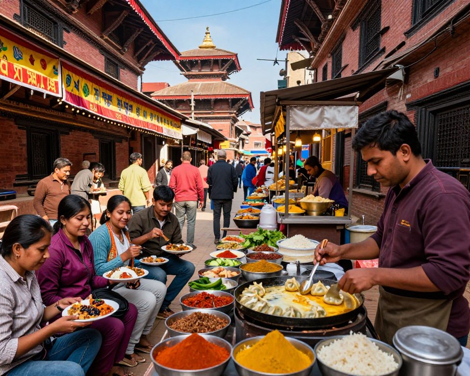 Nepalesische Küche Kathmandu Streetfood