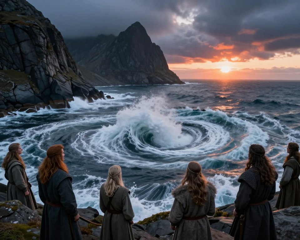 Norwegische Mahlstrom Mythologie