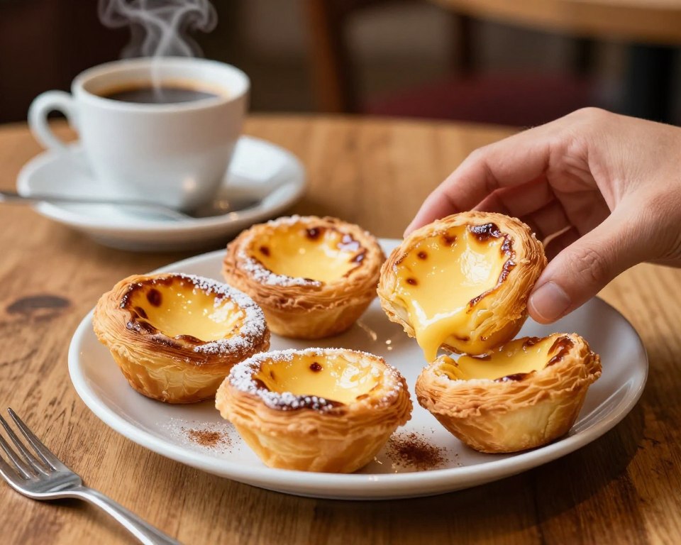 Pasteis de Nata Serviertemperatur