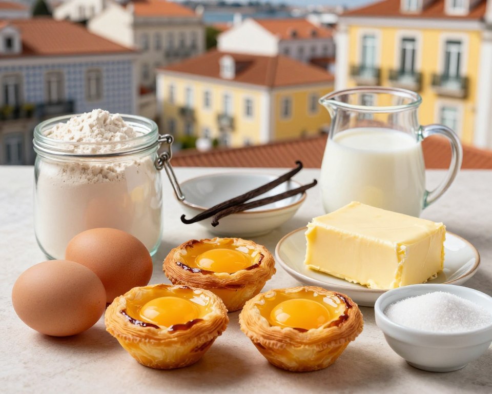 Portugiesische Pasteis de Nata Zutaten
