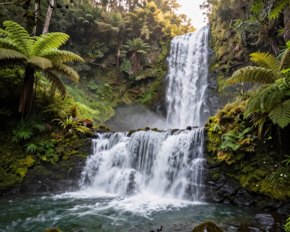 Purakaunei Falls Wasserfall Fotografie Neuseeland