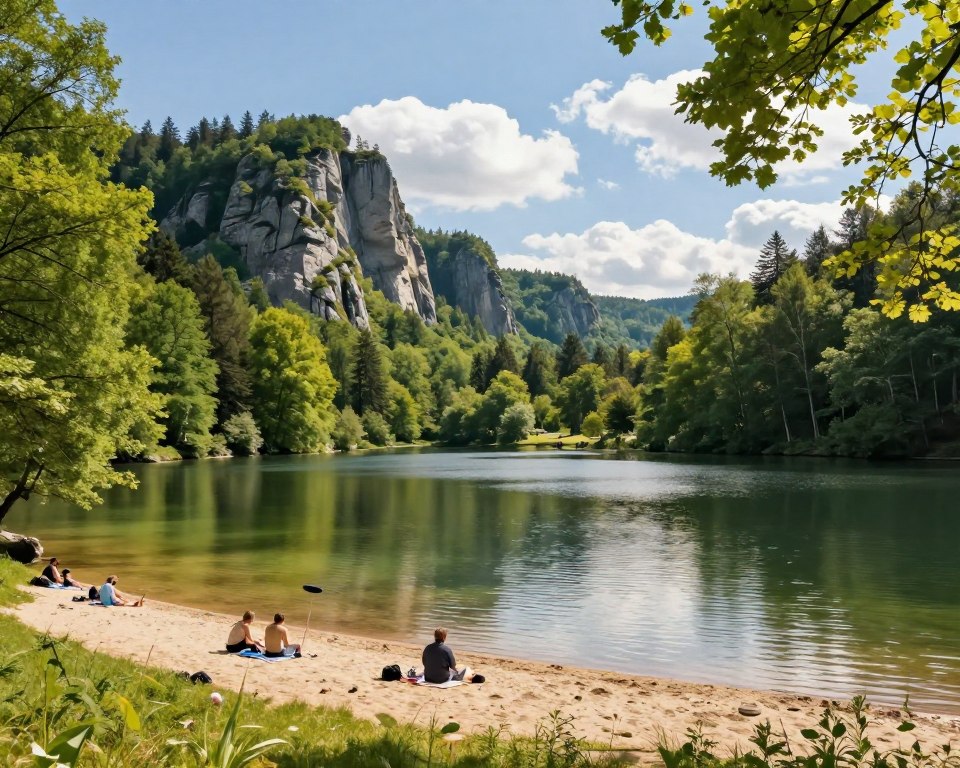 Schöngrundsee Naturbad in Fränkische Schweiz
