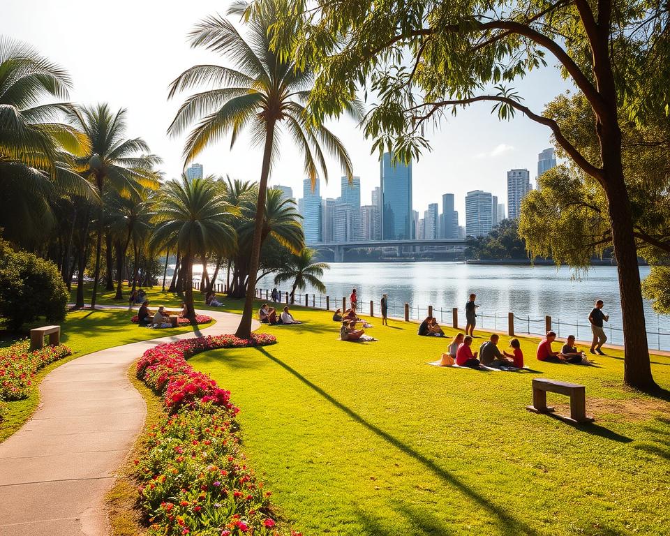 South Bank Parklands am Brisbane River South Bank Parklands am Brisbane River