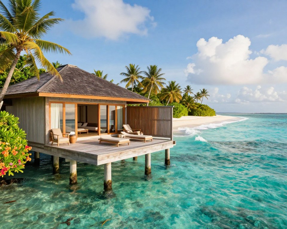 Wasserbungalow im Siyam World Malediven