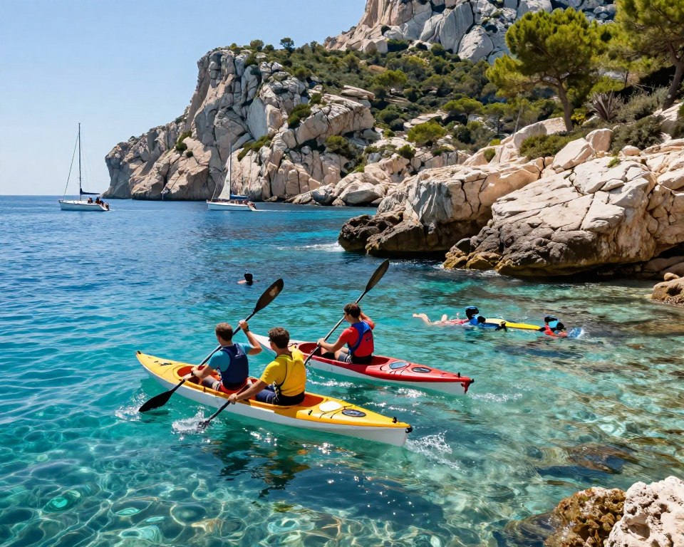 Wassersport in den Calanques von Marseille