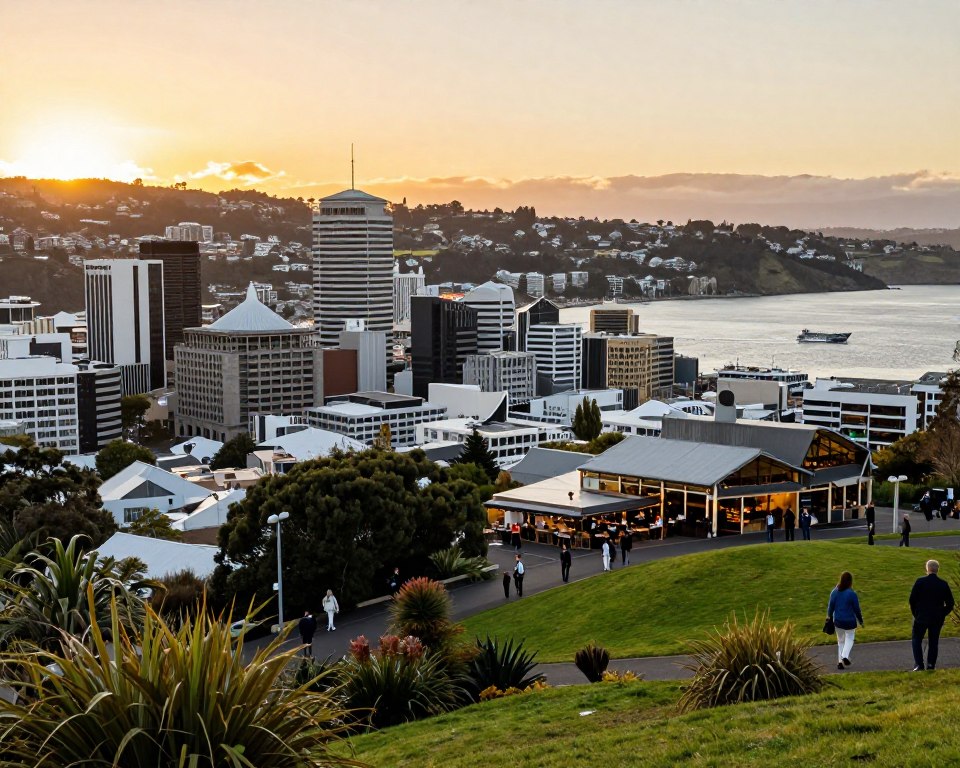 Wellington Neuseeland Stadtpanorama
