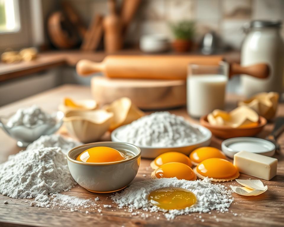 Zutaten für portugiesische Törtchen Zutaten für portugiesische Törtchen