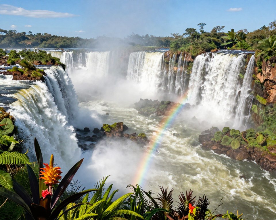 brasilianischen seite Cataratas do Iguaçu Panoramablick brasilianischen seite Cataratas do Iguaçu Panoramablick