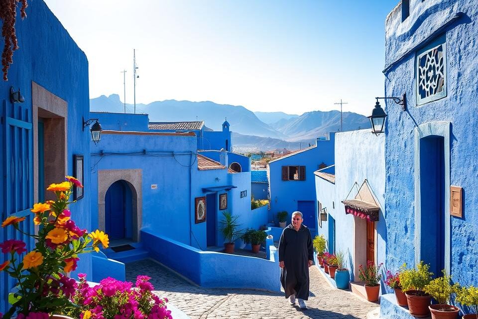 blaue stadt marokko