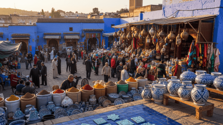 fes marokko blaue stadt