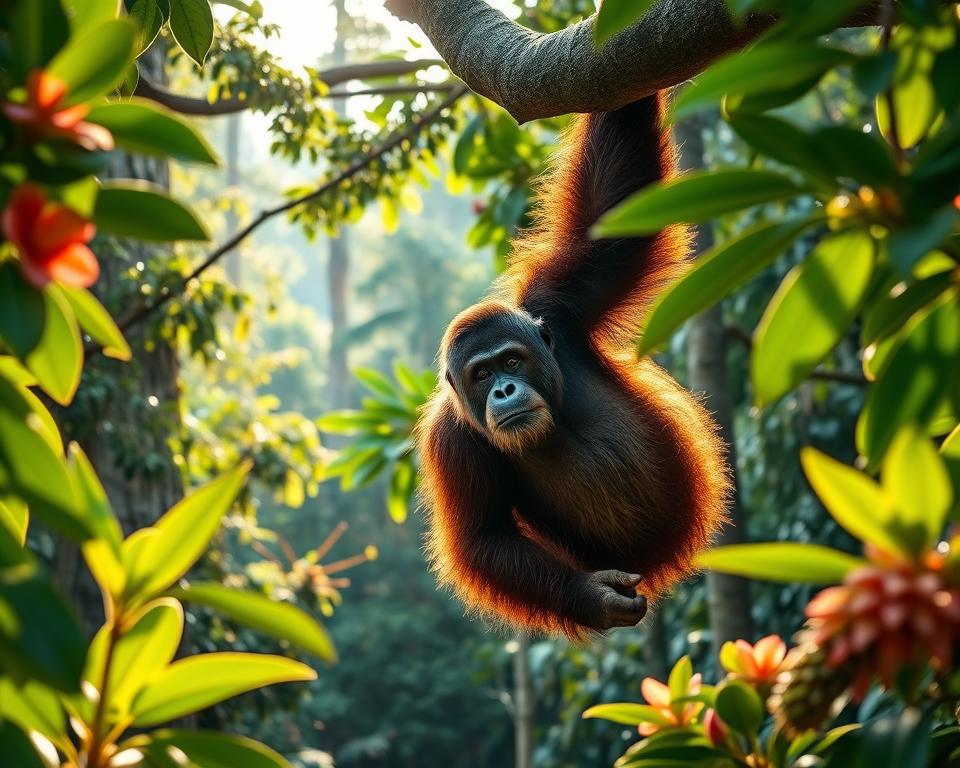 Erleben Sie die Orang-Utans in Sepilok, Malaysia
